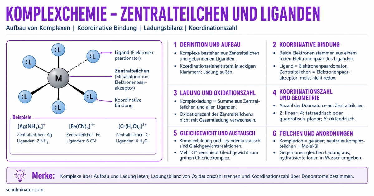 Komplexchemie: Aufbau, Ladung und Bindung