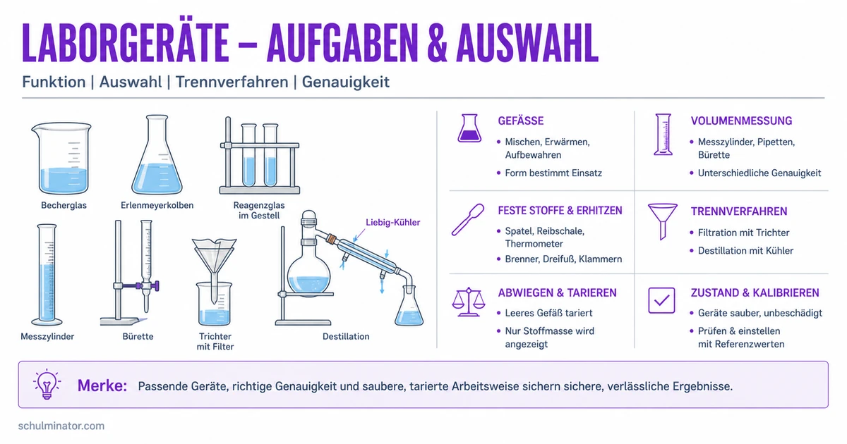 Laborgeräte in Chemie: Funktionen sicher zuordnen
