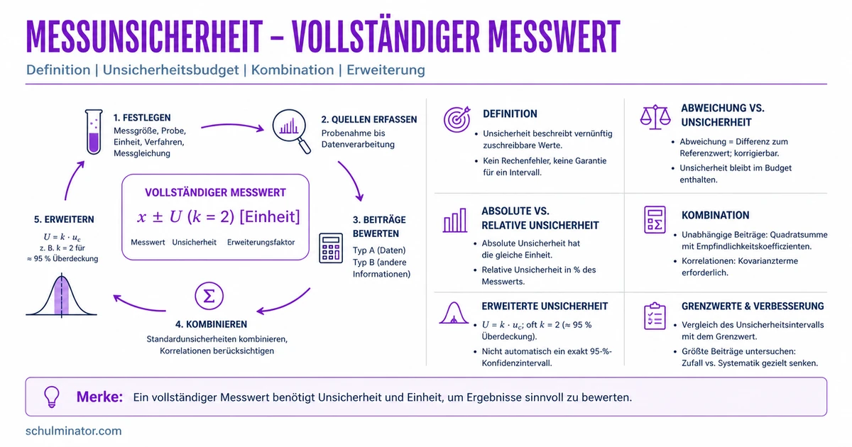 Messunsicherheit in der Chemie berechnen