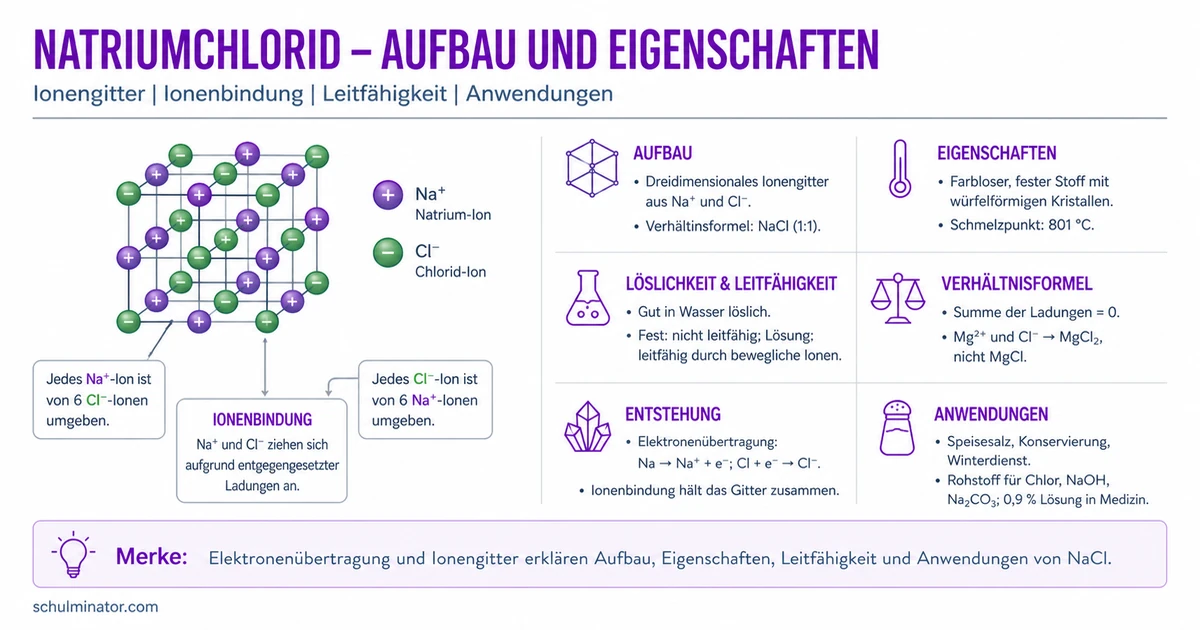 Natriumchlorid: Aufbau, Eigenschaften, Verwendung