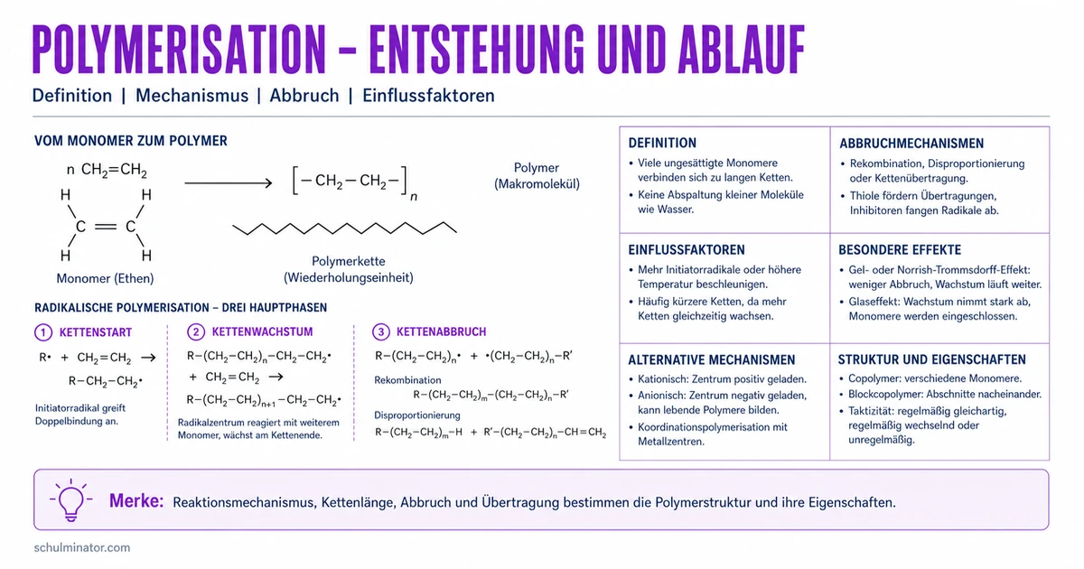 Polymerisation: Ablauf, Mechanismen und Beispiele