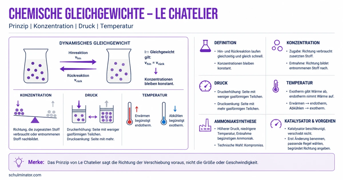 Prinzip von Le Chatelier einfach erklärt