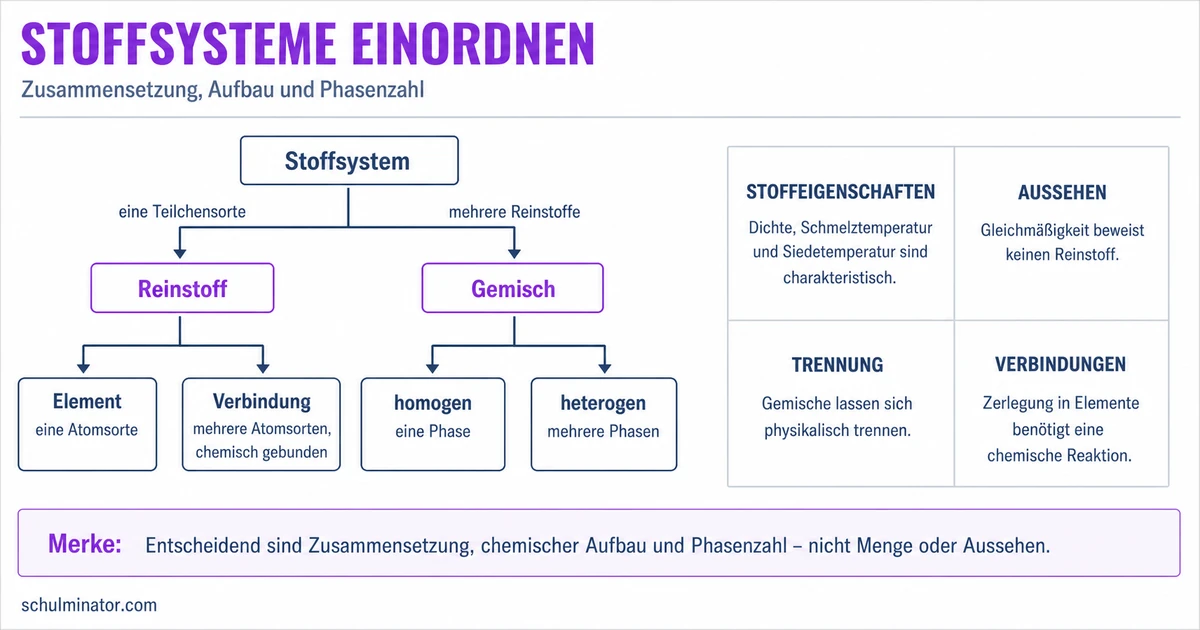 Reinstoffe erkennen und von Gemischen unterscheiden