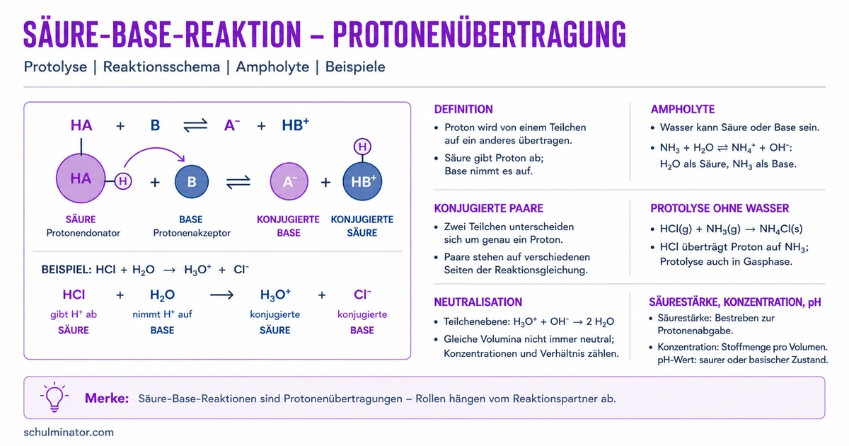 Säure-Base-Reaktion: Protonen richtig zuordnen