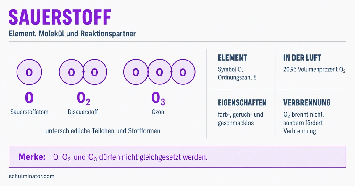 Sauerstoff: Eigenschaften, Nachweis und Kreislauf