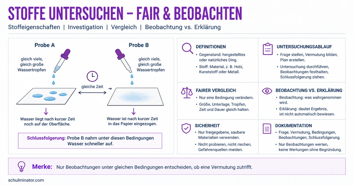 Stoffe untersuchen: Sicher forschen in der Grundschule