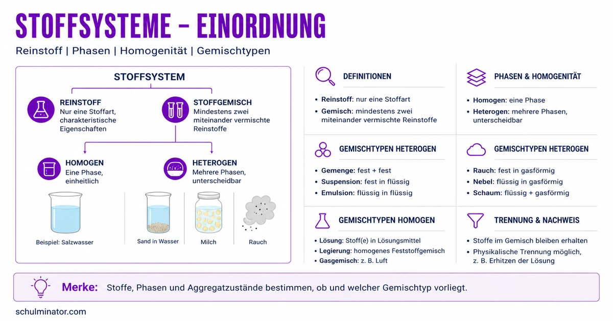 Stoffgemische: homogen und heterogen erkennen