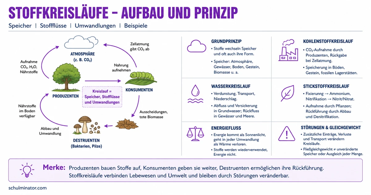 Stoffkreisläufe einfach erklärt: Ablauf und Beispiele