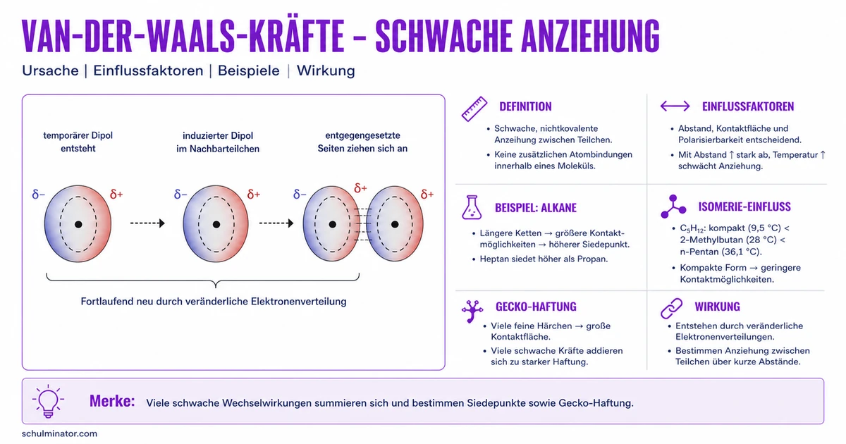 Van-der-Waals-Kräfte einfach erklärt