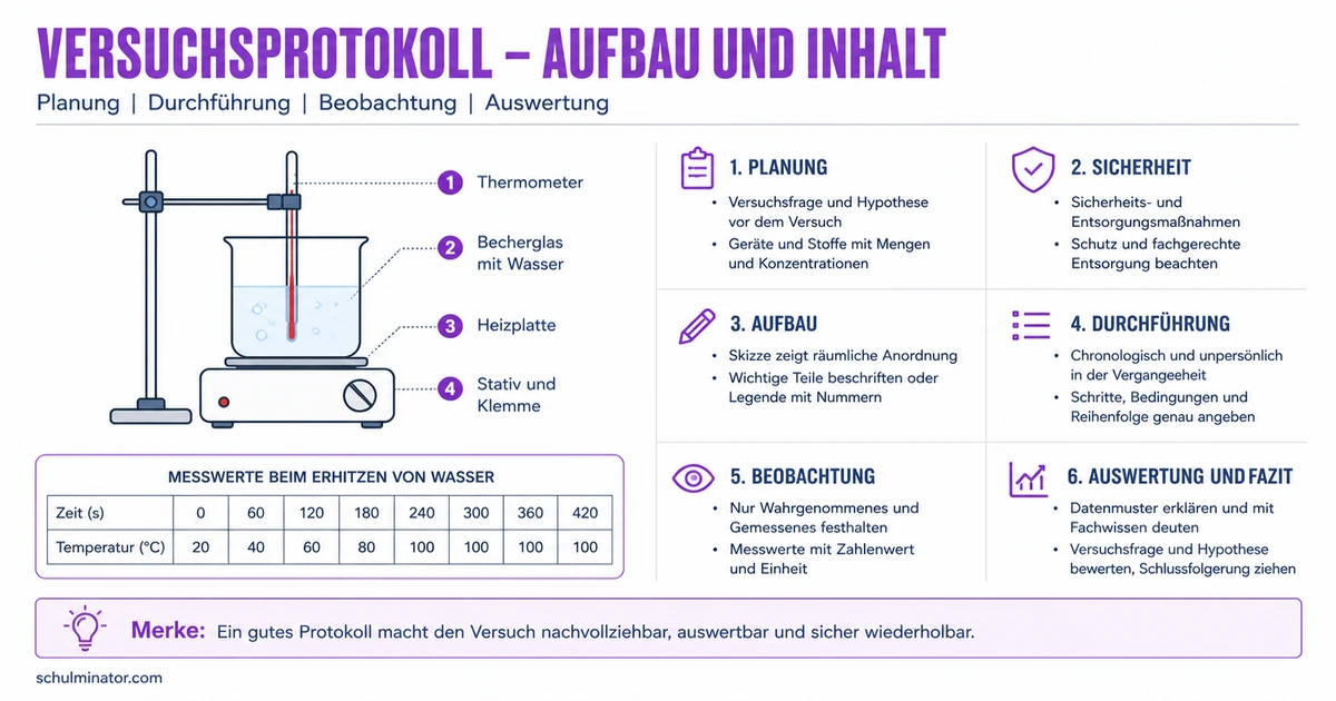 Versuchsprotokoll Chemie: Aufbau und Beispiel