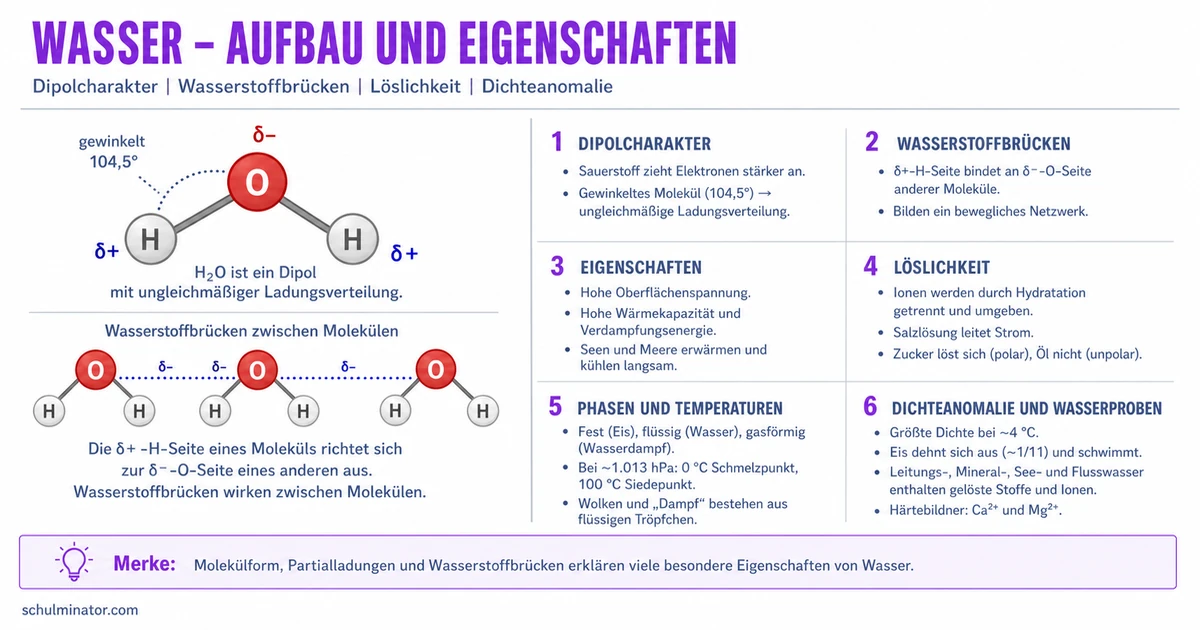 Wasser in der Chemie: Aufbau und Eigenschaften