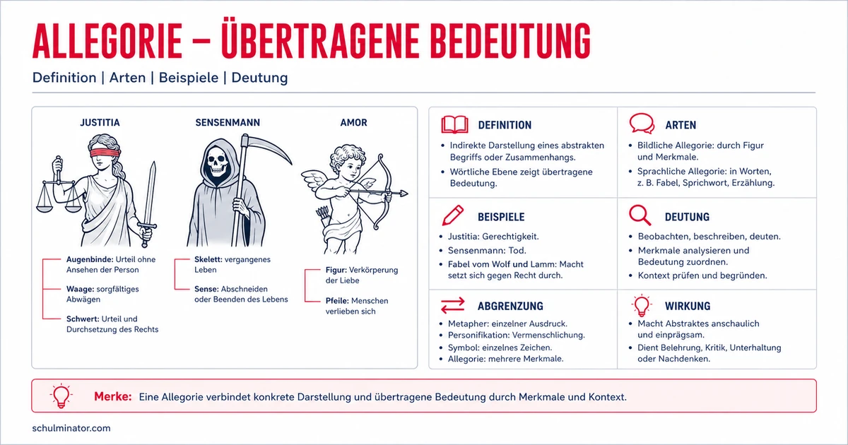 Allegorie erkennen, deuten und abgrenzen
