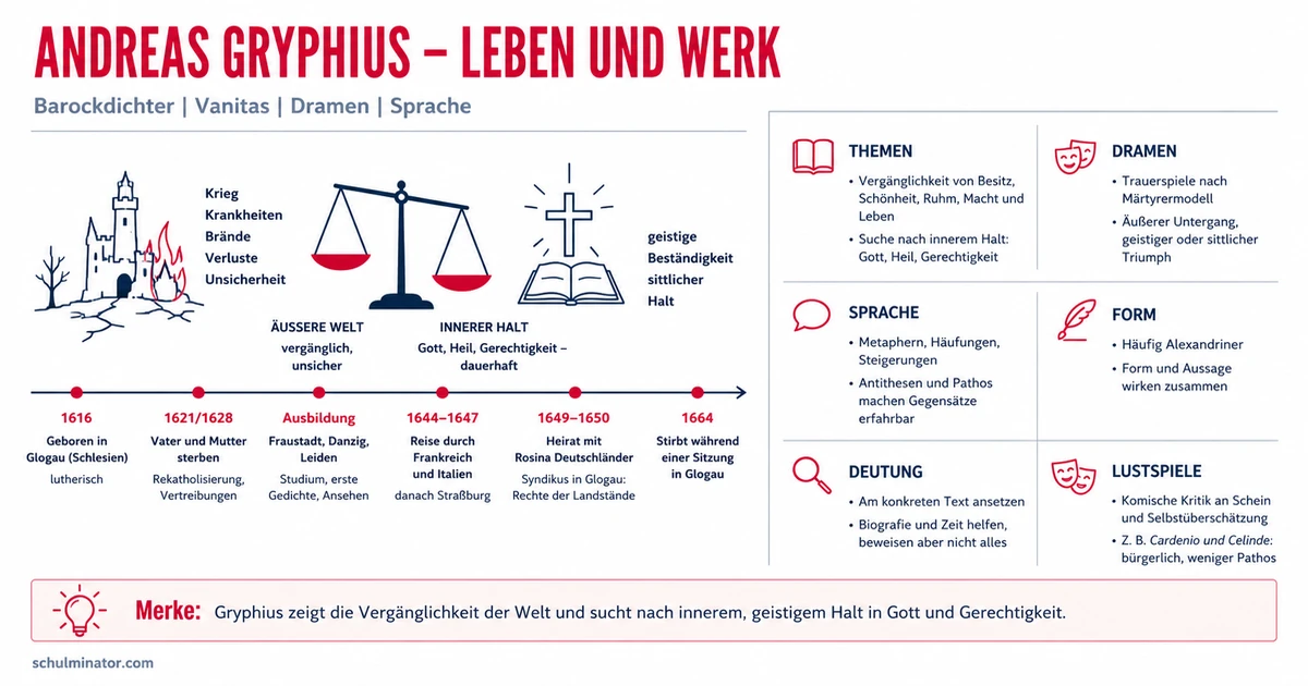 Andreas Gryphius: Leben, Werke und Vanitas