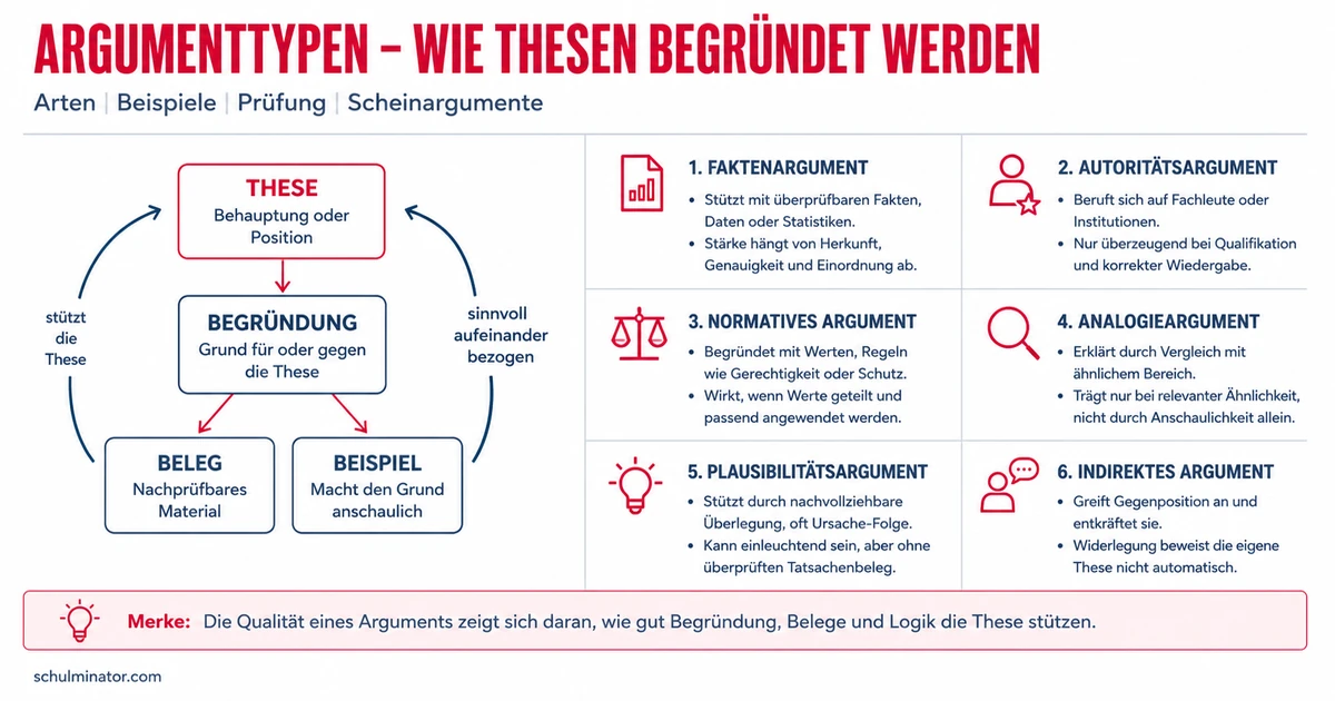 Argumenttypen erkennen und sicher beurteilen