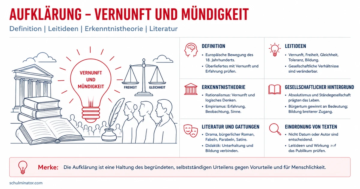 Aufklärung: Epoche, Merkmale und Literatur