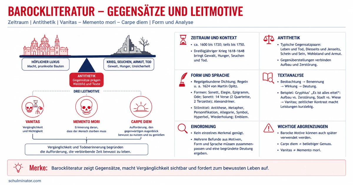Barock: Epoche, Motive und Gedichtanalyse