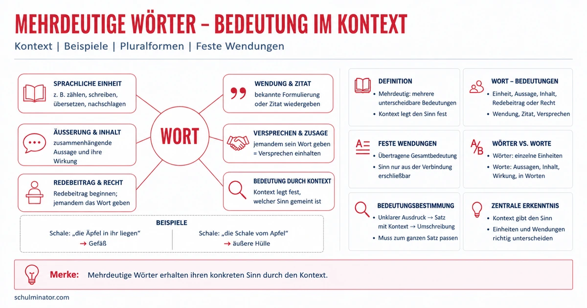 Bedeutungsebenen eines Wortes erkennen