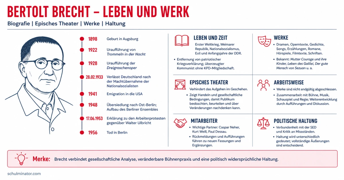 Bertolt Brecht: Leben, Werk und episches Theater