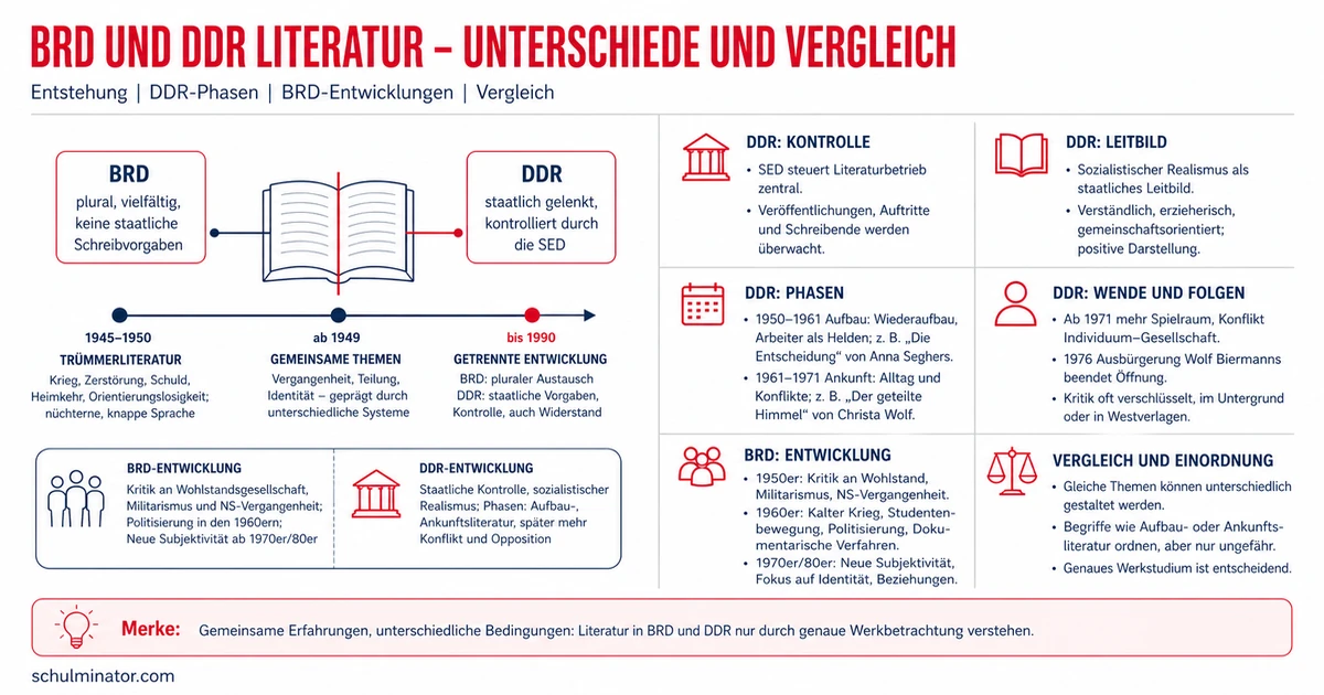 BRD- und DDR-Literatur vergleichen und analysieren