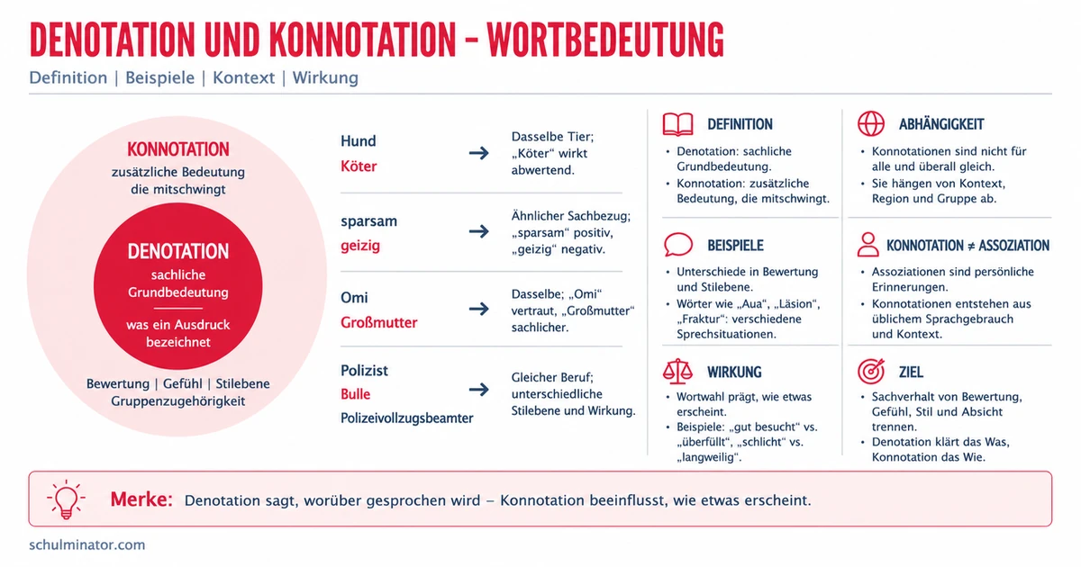 Denotation und Konnotation einfach erklärt