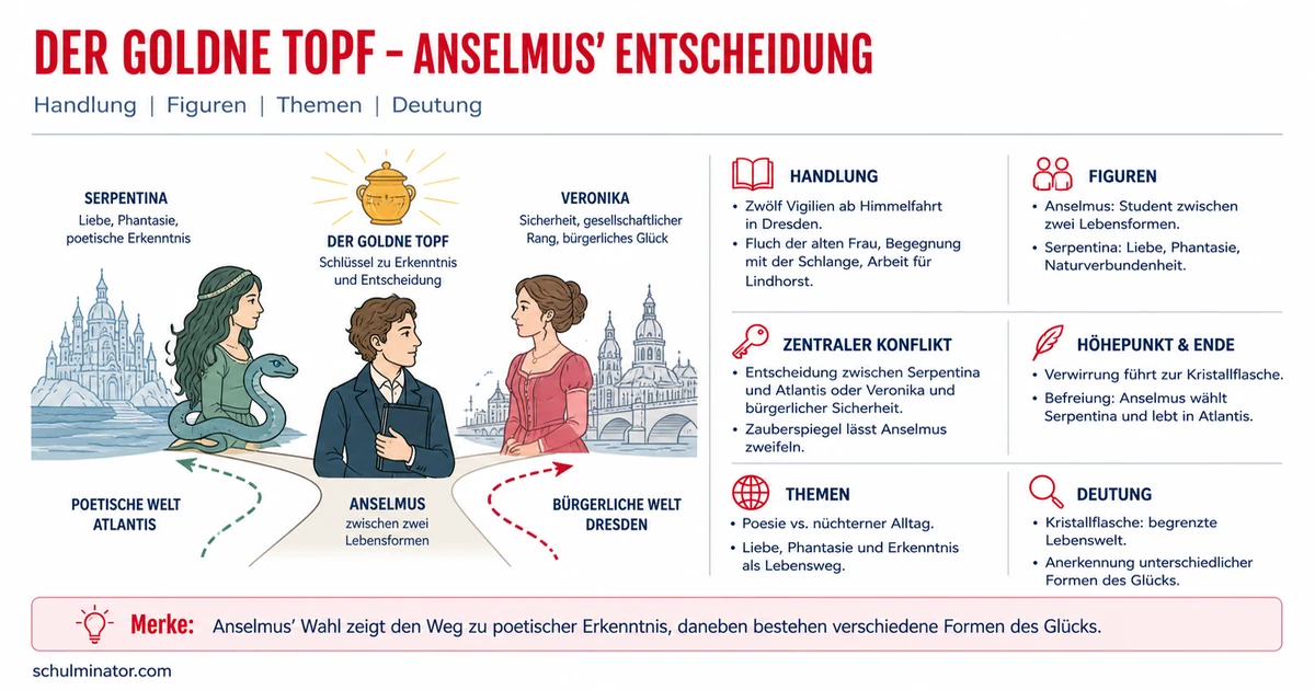 Der goldne Topf: Handlung, Figuren und Deutung