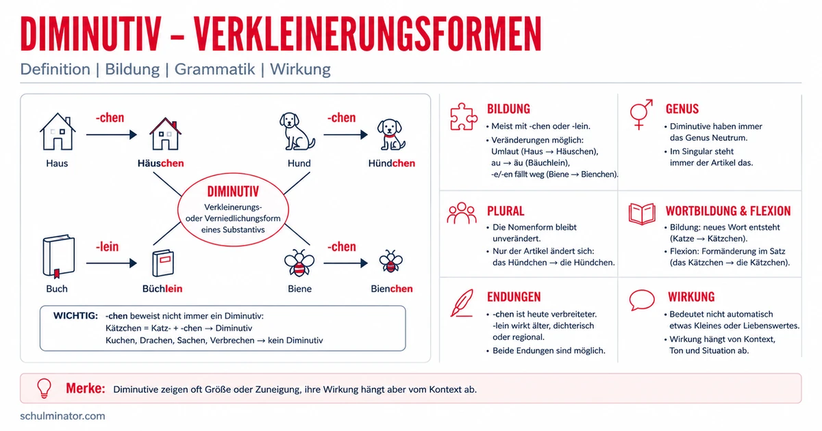 Diminutiv: Bildung, Bedeutung und Beispiele