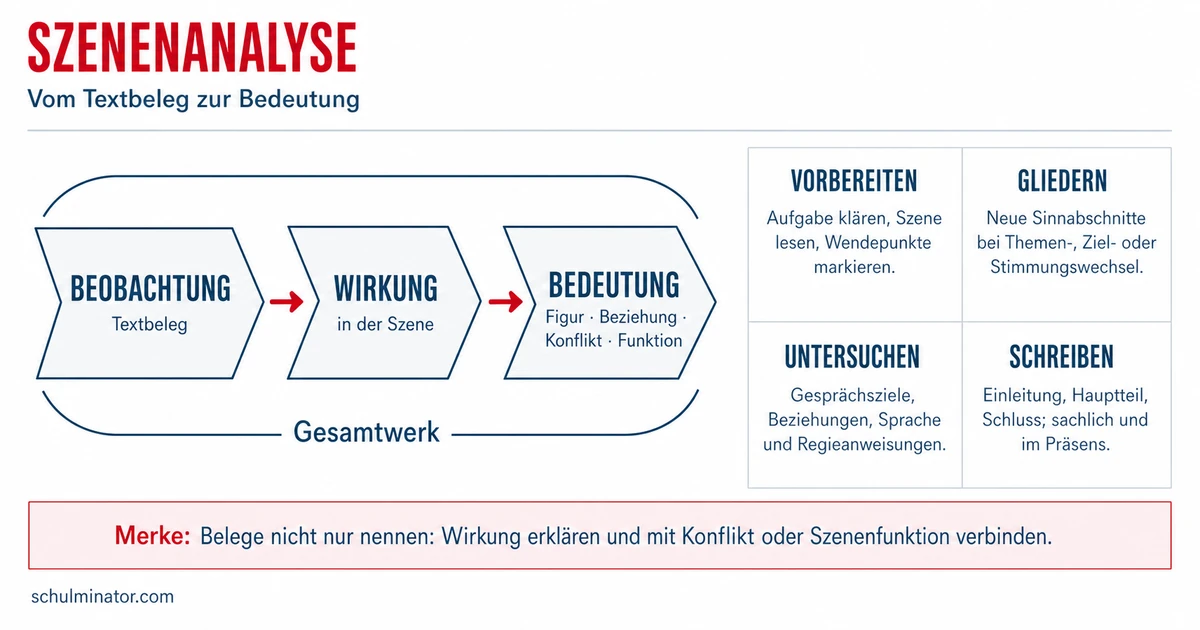 Szenenanalyse schreiben: Aufbau und Beispiele