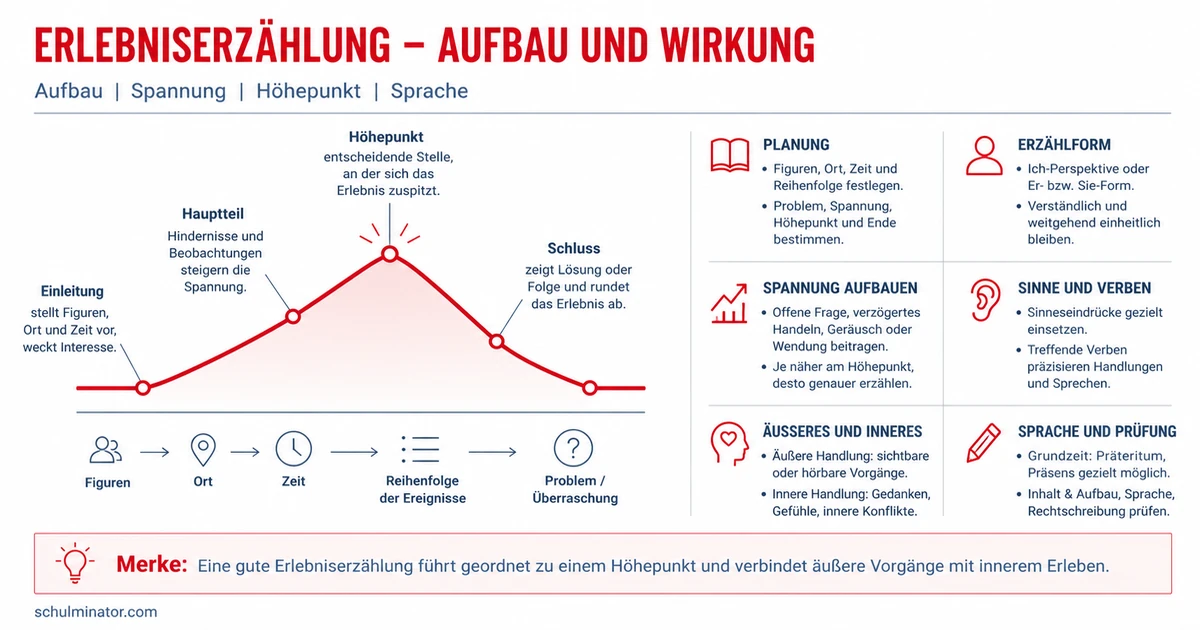Erlebniserzählung schreiben: Aufbau und Tipps