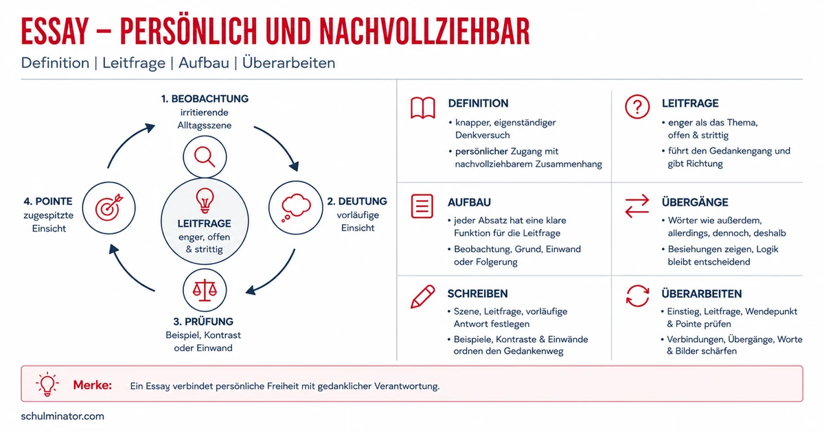 Essay schreiben: Gedanken entwickeln und verbinden