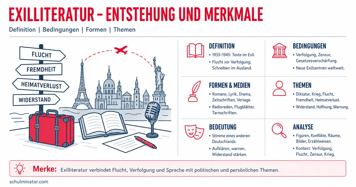 Exilliteratur und NS-Staat: Merkmale & Analyse