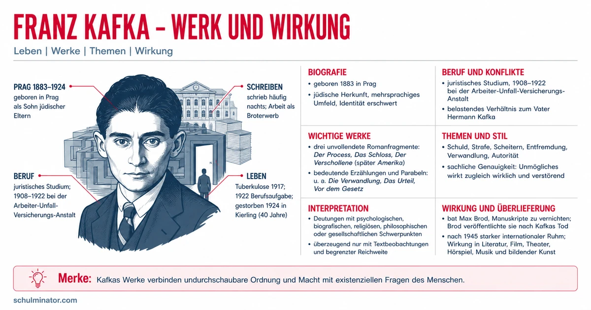 Franz Kafka: Leben, Werke und kafkaesker Stil