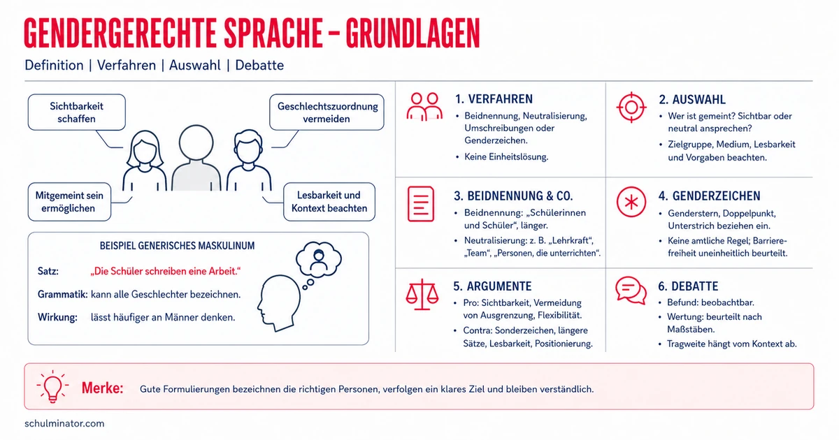 Gendergerechte Sprache: Formen und Argumente