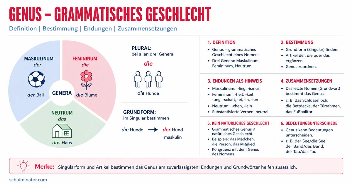 Genus bestimmen: der, die oder das?