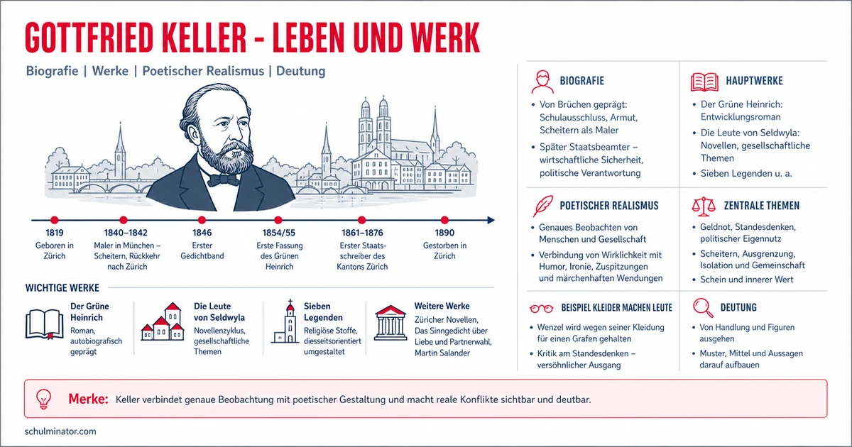 Gottfried Keller: Leben, Werke und Realismus