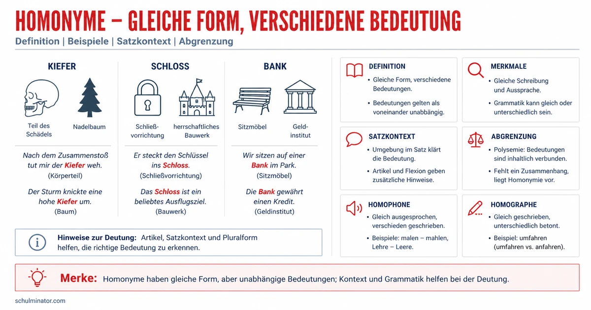 Homonyme erkennen und sicher unterscheiden