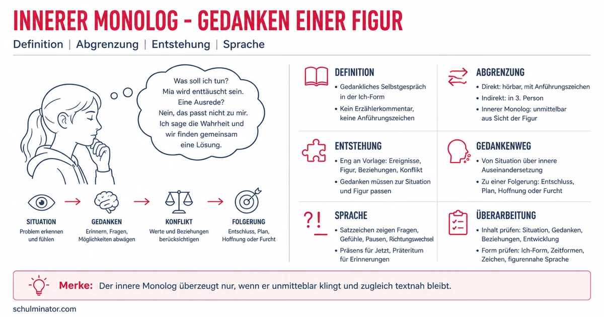 Inneren Monolog schreiben: Merkmale und Beispiel
