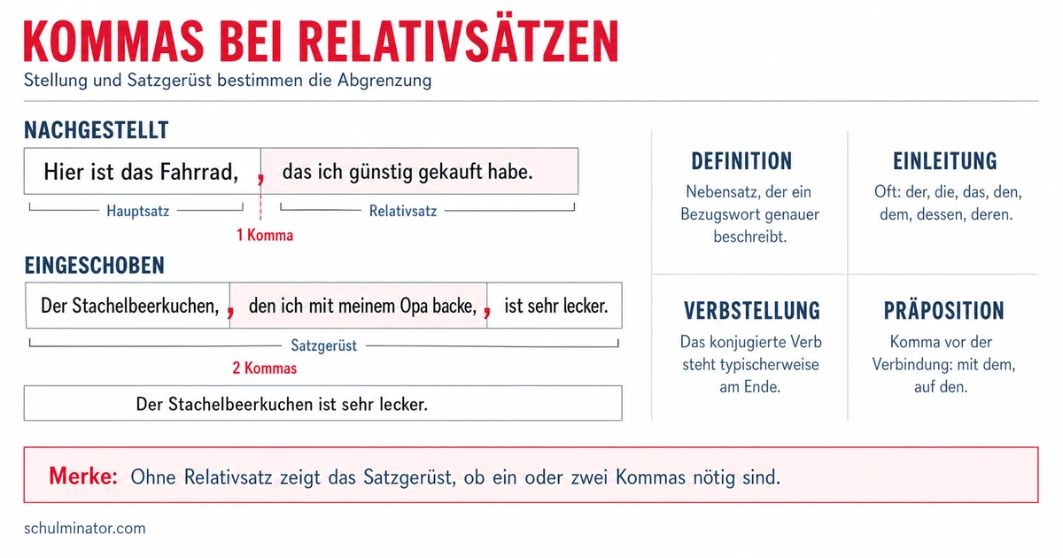 Komma beim Relativsatz einfach erklärt