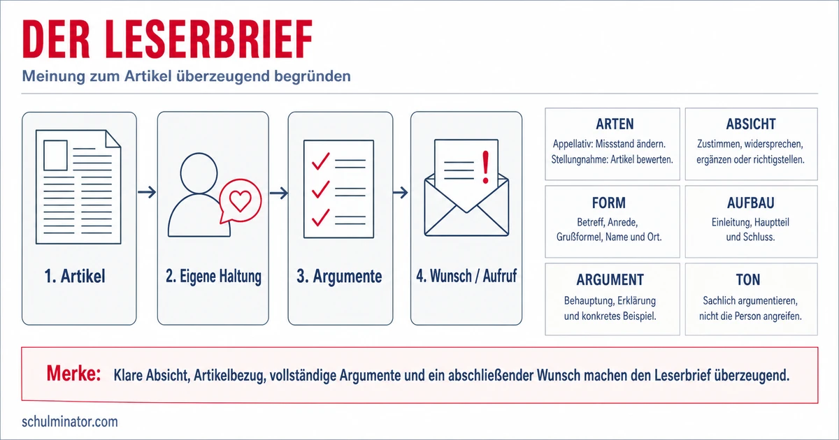 Leserbrief schreiben: Aufbau, Beispiel und Formulierungen