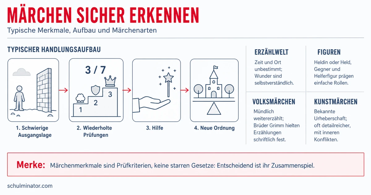 Märchenmerkmale erkennen und richtig zuordnen