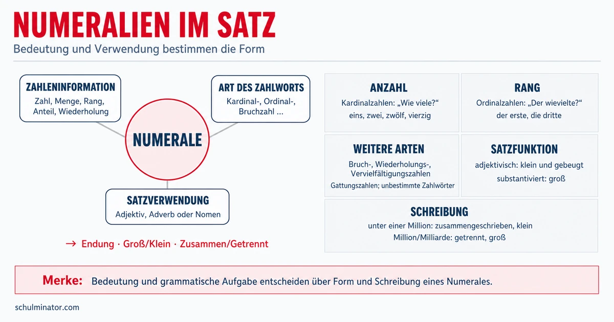 Numerale: Zahlwörter erkennen und richtig schreiben