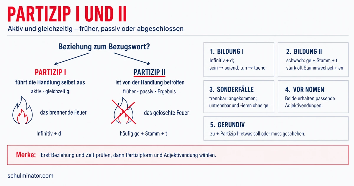 Partizip I und II: Bildung und Verwendung
