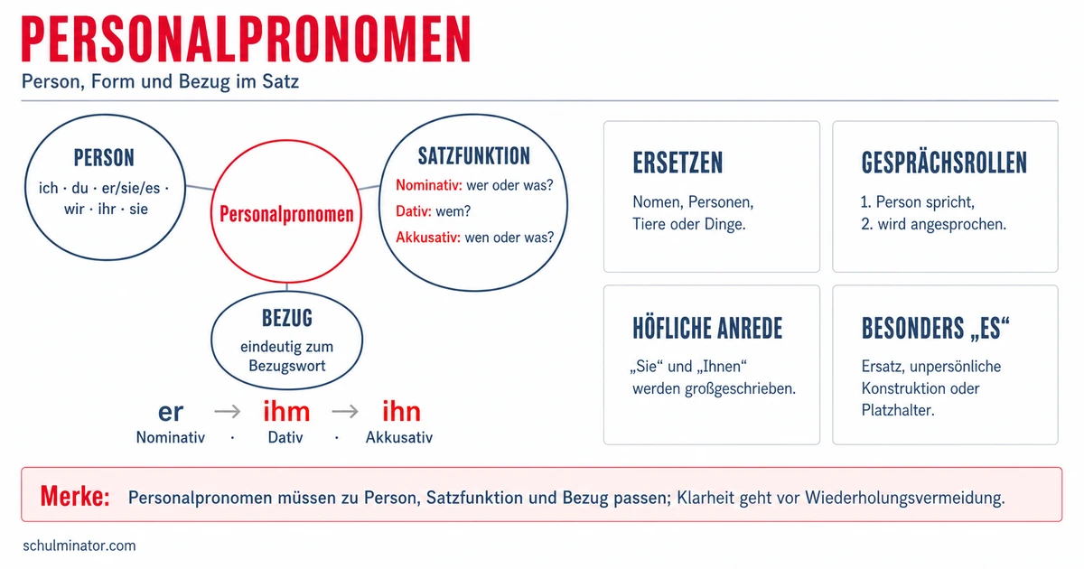 Personalpronomen: Formen, Fälle und Verwendung