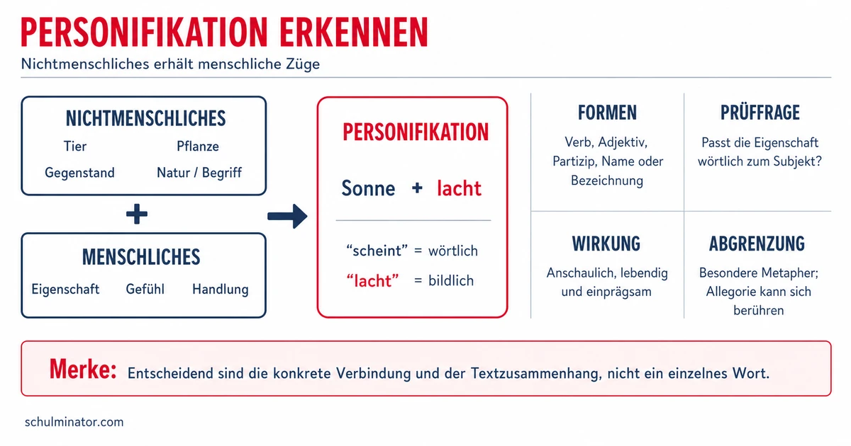 Personifikation erkennen und ihre Wirkung erklären