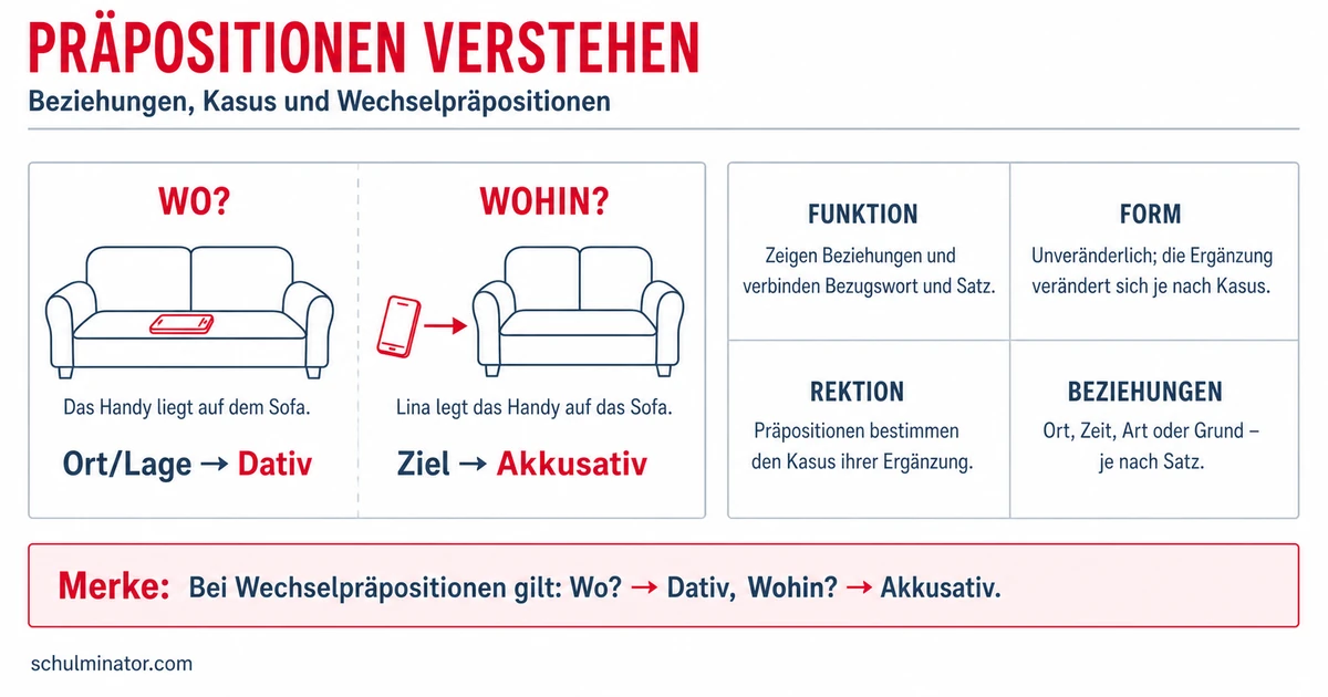 Präpositionen erkennen und richtig verwenden