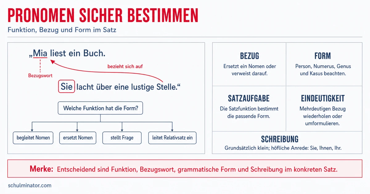 Pronomen (Fürwörter): Arten erkennen und verwenden