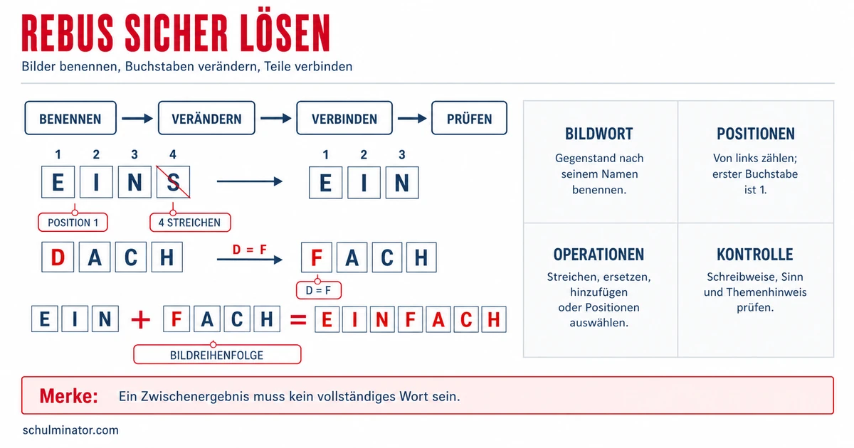 Rebus-Bilderrätsel lösen und selbst erstellen