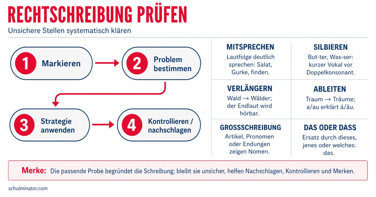 Rechtschreibstrategien: Wörter richtig schreiben