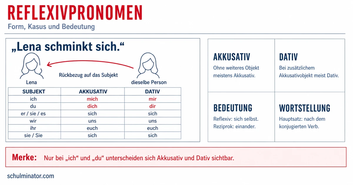 Reflexivpronomen: Formen, Fälle und Verwendung