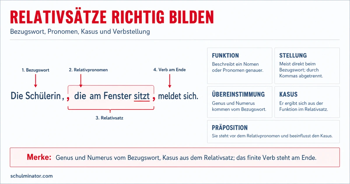Relativsatz: Bildung, Pronomen und Kommas