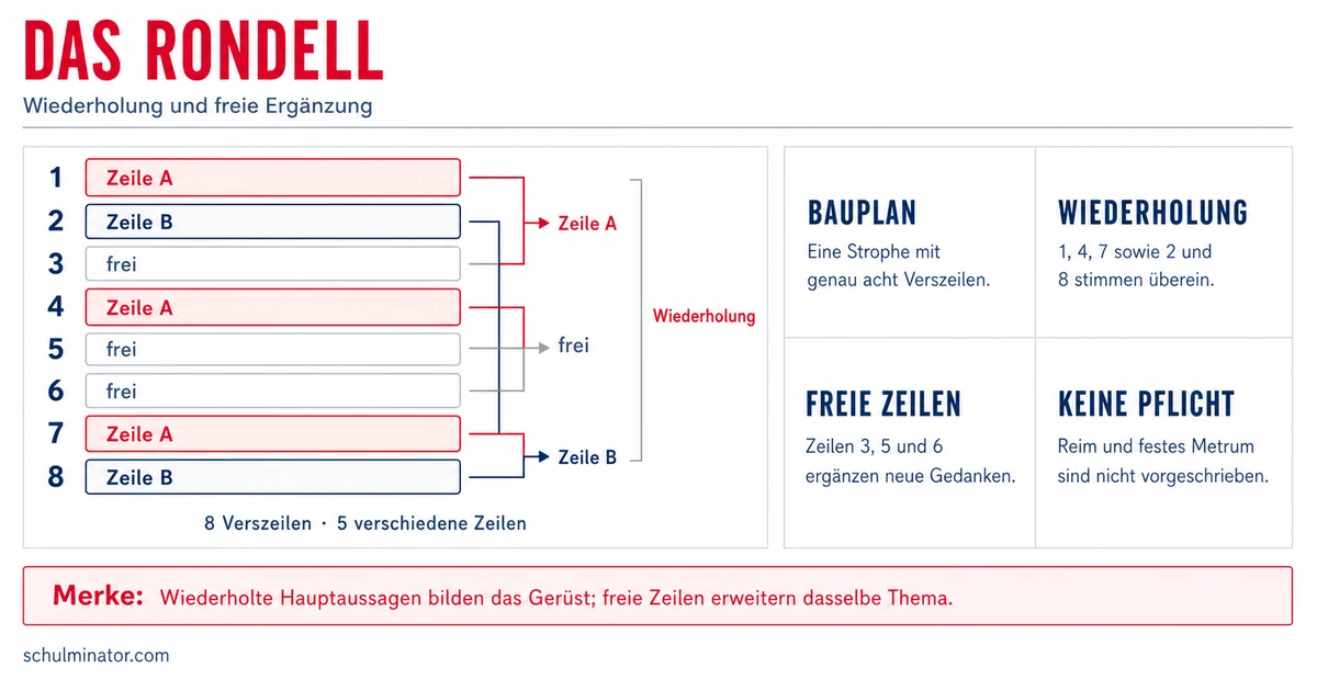 Rondell: Aufbau, Beispiel und Schreibanleitung